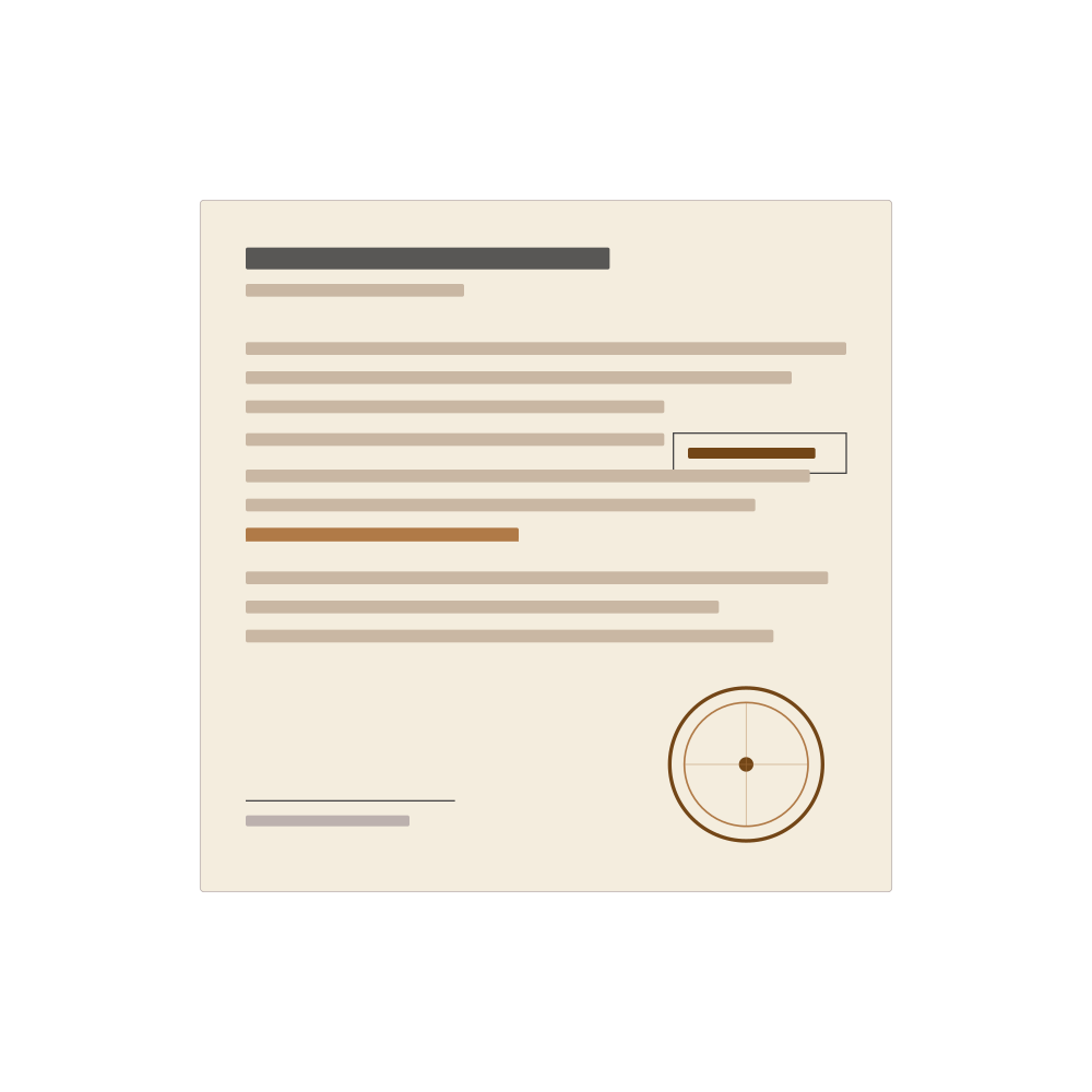 Graphic of an official document