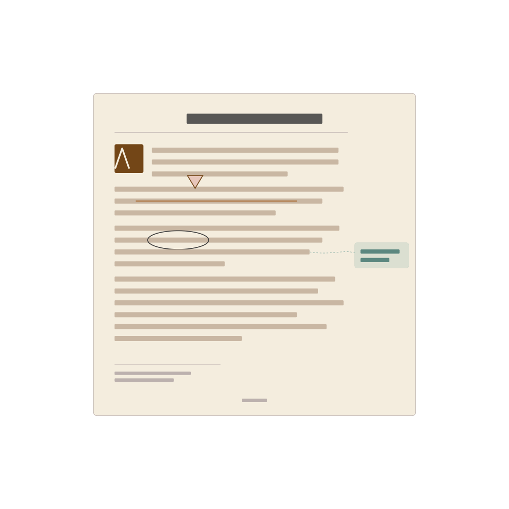 Graphic of an edited manuscript